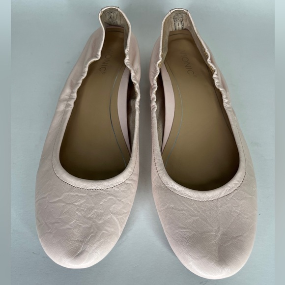 Vionic Alexa Ballet Flats Baby Pink Leather Women Size 41.5 US 9.5 Slip On - Picture 2 of 16